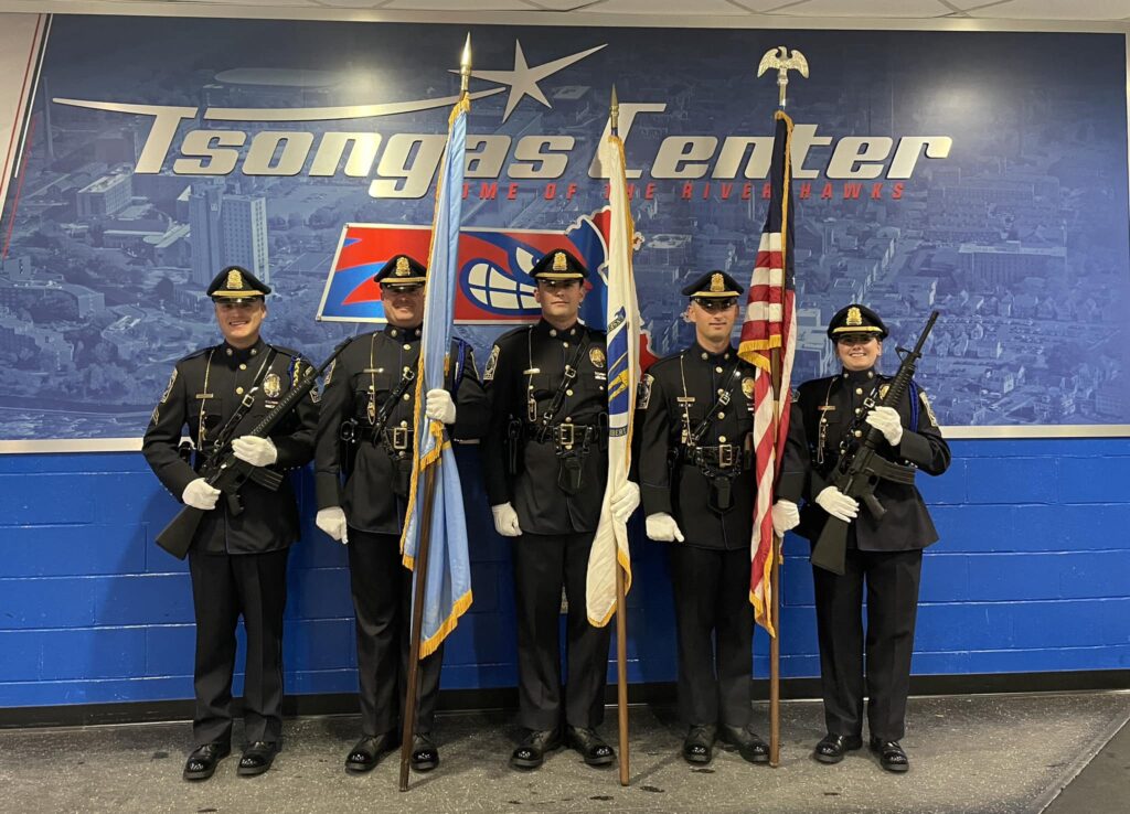 May be an image of 5 people and text